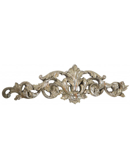 Fregio decorativo finitura argento anticato L48xPR2xH14 cm