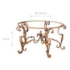 Base de mesa redonda de ferro completo L145xPR145xH74 cm 2
