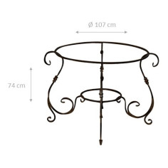 Base tavolo in ferro pieno rotonda L107xPR107xH74 cm 2
