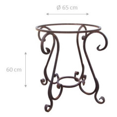 Base redonda de ferro maciço com diâmetro 65x60 cm 2