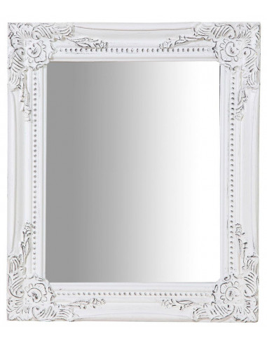 Specchiera da appendere verticale/orizzontale 27x3x32 cm finitura bianco anticato