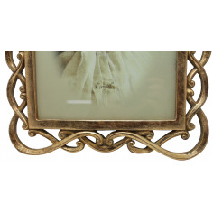 Portafoto da appoggio in resina finitura oro anticata L31xPR2xH25 cm 2