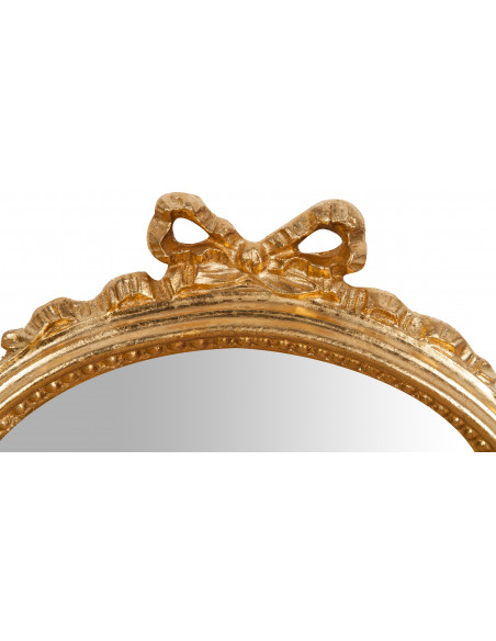 Specchiera da parete in legno finitura foglia oro anticato Made in Italy L28xPR3xH27 cm - Biscottini.it