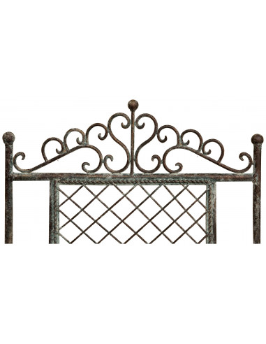 Cadeira dobrável forjada ferro acabamento antigo ferrugem 96x49x41 cm Cadeira dobrável forjada ferro acabamento antigo ferrugem 96x49x41 cm