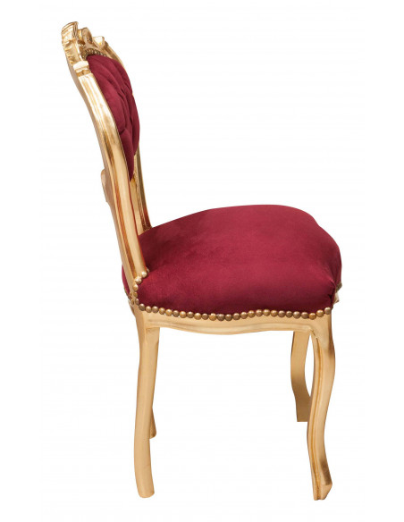 Sedia poltroncina stile francese Luigi XVI in legno massello di faggio L42XPR45XH90 cm