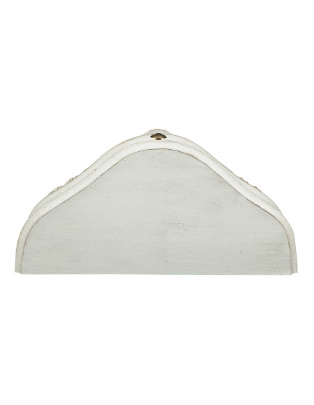 Mensola a muro in legno finitura bianco anticato Made in Italy L43xPR21xH37 cm