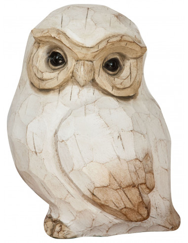 Gufo in ceramica dipinta L21,5xPR21,5XH28 cm
