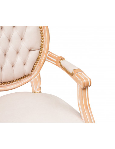 Poltrona francesa estilo Luís XVI em madeira maciça de faia Poltrona francesa estilo Luís XVI em madeira maciça de faia