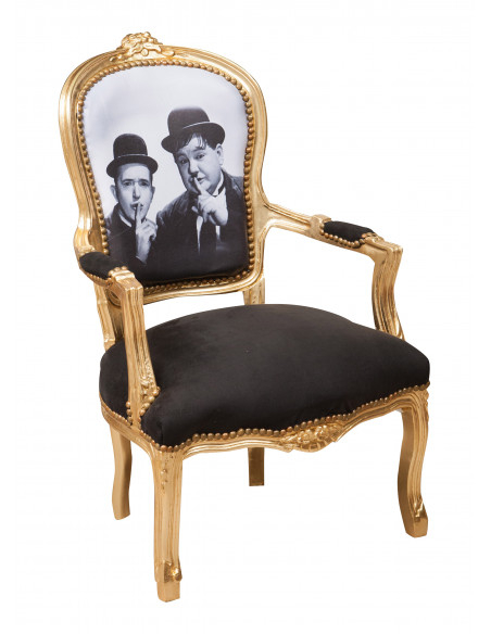 Poltrona stile francese Luigi XVI in legno massello di faggio L65XPR65XH98 cm