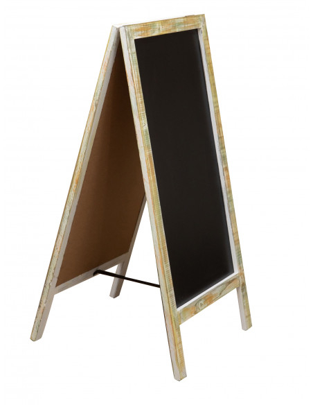LAVAGNA DA TERRA BIFACCIALE CON CORNICE IN LEGNO L50XPR4,5XH100 CM