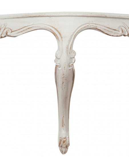 Mensola a muro in legno finitura bianco anticato Made in Italy L43xPR21xH32 cm - Biscottini.it