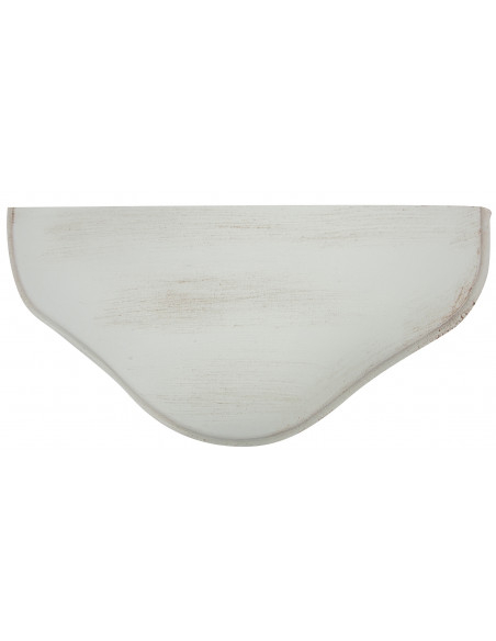 Mensola a muro in legno finitura bianco anticato Made in Italy L43xPR21xH32 cm - Biscottini.it