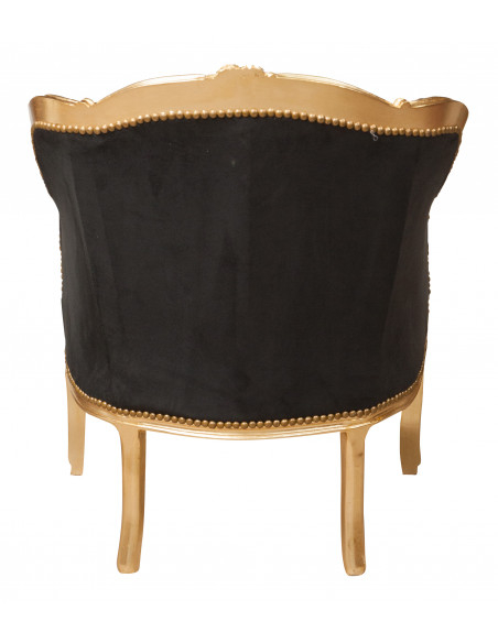 Poltrona de estilo francês Louis XVI em sólida Wood Wood L82XPR80XH94 CM