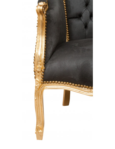 Poltrona stile francese Luigi XVI in legno massello di faggio L82XPR80XH94 cm