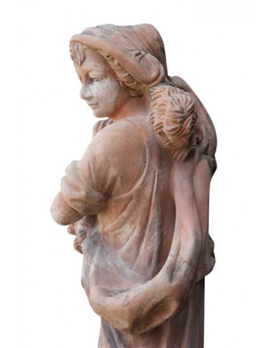 Statua invecchiata, in terracotta toscana L37xPR40xH142 cm Statua invecchiata, in terracotta toscana L37xPR40xH142 cm