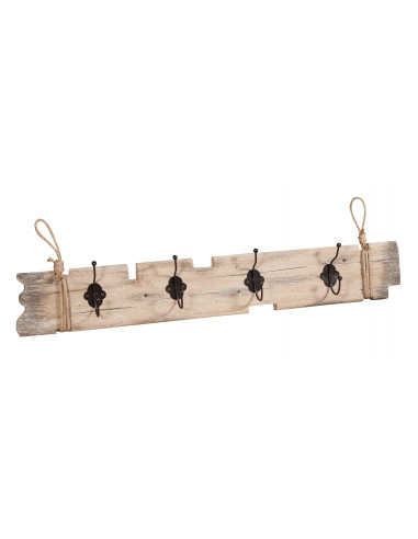Attaccapanni da parete in legno massello L79,5XPR7XH12 cm
