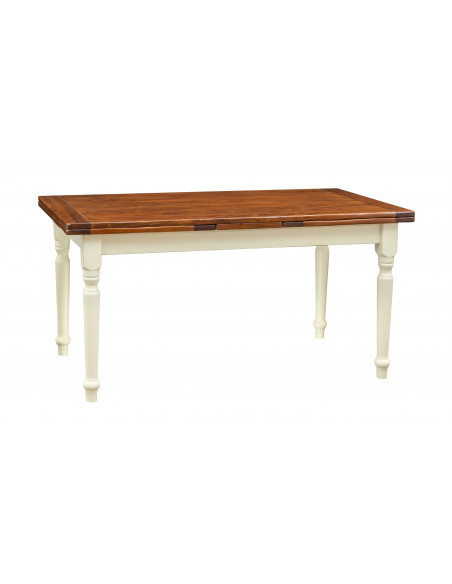 Tavolo allungabile Made in Italy in legno massello bicolore