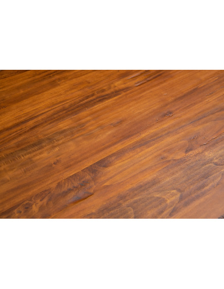 Tavolo allungabile Made in Italy in legno massello bicolore, particolare del piano