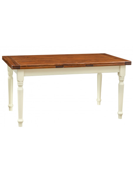 Tavolo allungabile Made in Italy in legno massello bicolore