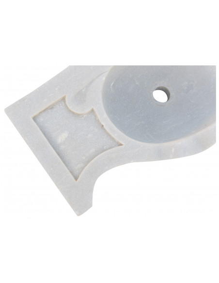 Lavandino in marmo bianco L70xPR33xH17 cm
