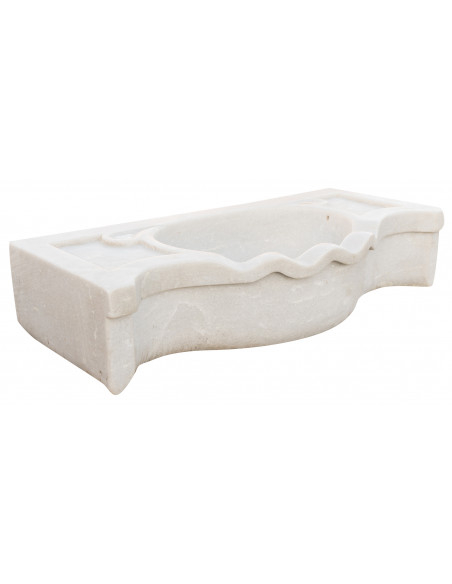 Lavandino in marmo bianco L70xPR33xH17 cm