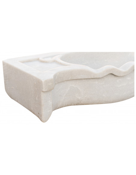 Lavandino in marmo bianco L70xPR33xH17 cm