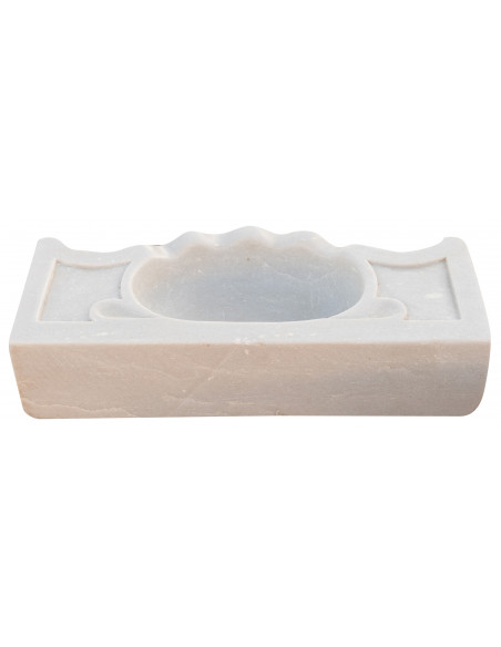 Lavandino in marmo bianco L70xPR33xH17 cm