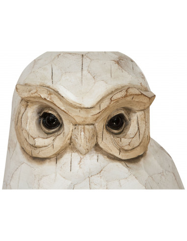 Coruja de cerâmica pintada L21,5xDP21,5XH28 cm Coruja de cerâmica pintada L21,5xDP21,5XH28 cm