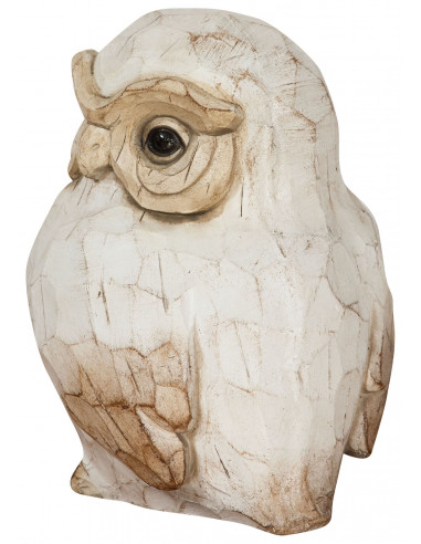 Coruja de cerâmica pintada L21,5xDP21,5XH28 cm Coruja de cerâmica pintada L21,5xDP21,5XH28 cm