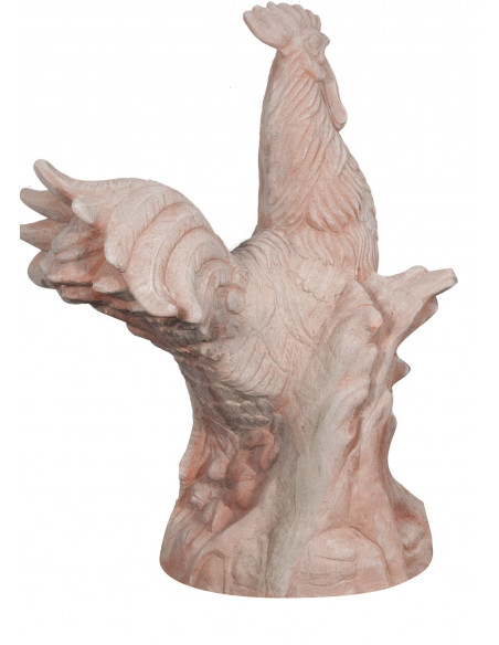 Gallo invecchiato, in terracotta toscana 32x51x70 cm