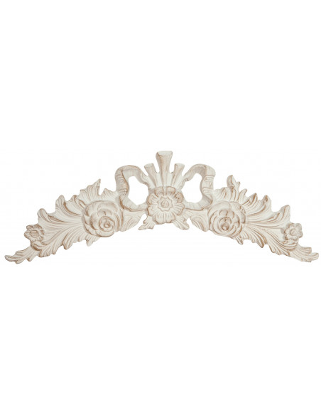 Sopraporta in legno finitura bianco anticato Made in Italy L73xPR4xH26 cm - Biscottini.it