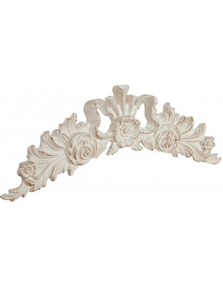 Sopraporta in legno finitura bianco anticato Made in Italy L73xPR4xH26 cm - Biscottini.it