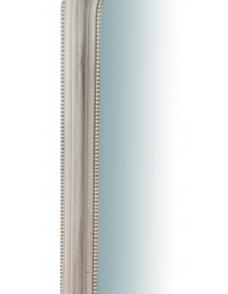 Specchiera da parete in legno finitura bianco anticato Made in Italy L43XPR3,5XH69 cm