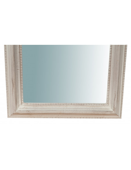 Specchiera da parete in legno finitura bianco anticato Made in Italy L43XPR3,5XH69 cm