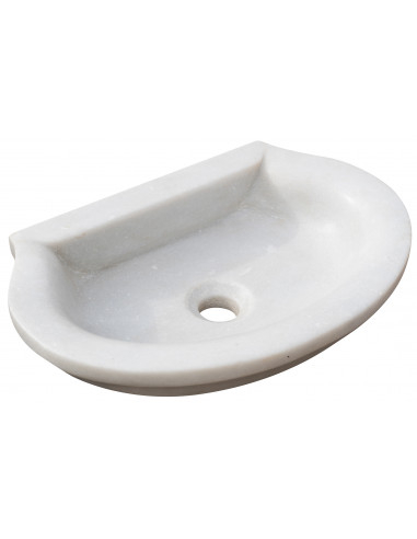 Lavandino in marmo bianco  L46xPR31xH13 cm