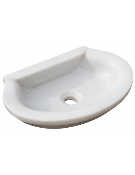 Lavandino in marmo bianco  L46xPR31xH13 cm