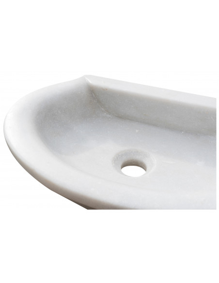 Lavandino in marmo bianco  L46xPR31xH13 cm