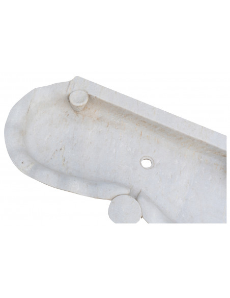 Vasca smerlata in marmo bianco L120xPR56xH15 cm