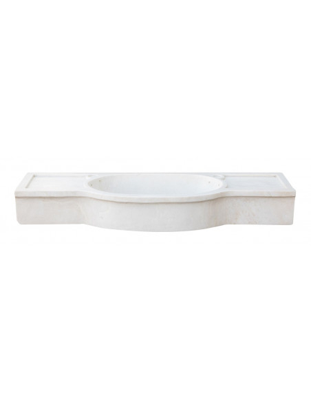 LAVABO IN MARMO BIANCO L133XPR18XH43 CM