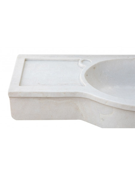 LAVABO IN MARMO BIANCO L133XPR18XH43 CM