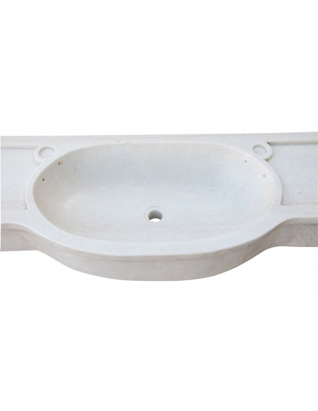 LAVABO IN MARMO BIANCO L133XPR18XH43 CM