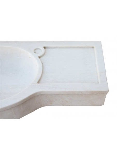 LAVABO IN MARMO BIANCO L133XPR18XH43 CM