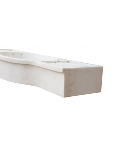 LAVABO IN MARMO BIANCO L133XPR18XH43 CM