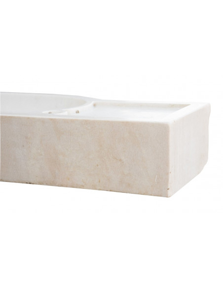 LAVABO IN MARMO BIANCO L133XPR18XH43 CM