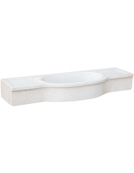 LAVABO IN MARMO BIANCO L133XPR18XH43 CM