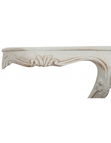 Mensola a muro in legno finitura bianco anticato Made in Italy L43xPR21xH32 cm - Biscottini.it Mensola a muro in legno finitura bianco anticato Made in Italy L43xPR21xH32 cm - Biscottini.it