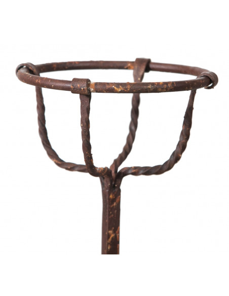 COPPIA ALARI IN FERRO FORGIATO A MANO L64xPR29xH69 CM 