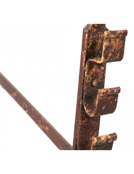 COPPIA ALARI IN FERRO FORGIATO A MANO L64xPR29xH69 CM 