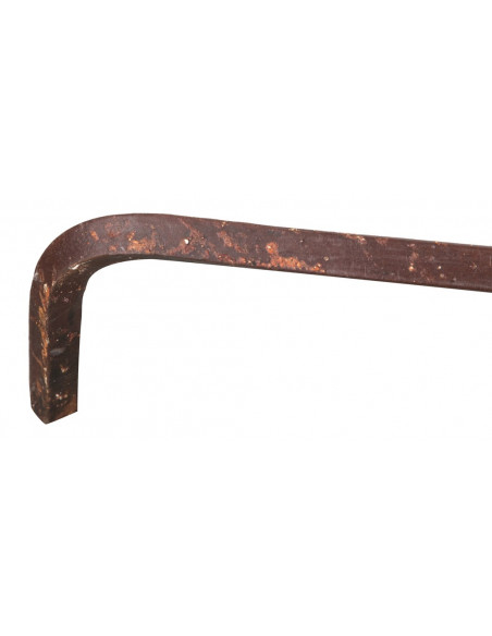 COPPIA ALARI IN FERRO FORGIATO A MANO L64xPR29xH69 CM 