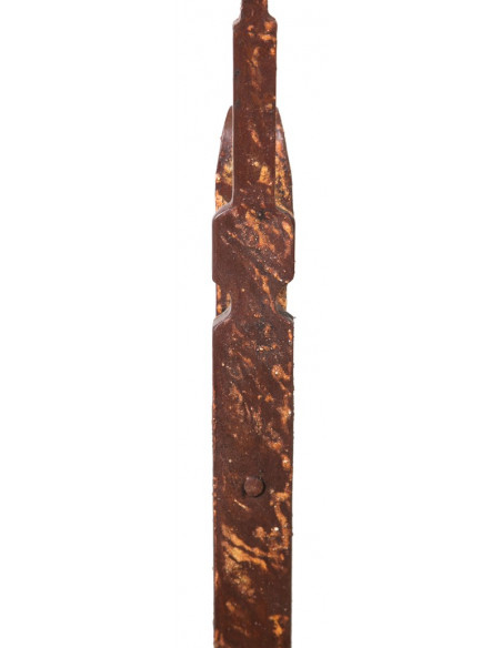 COPPIA ALARI IN FERRO FORGIATO A MANO L64xPR29xH69 CM 